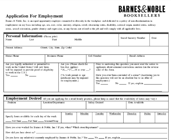 Barnes and Noble pdf application