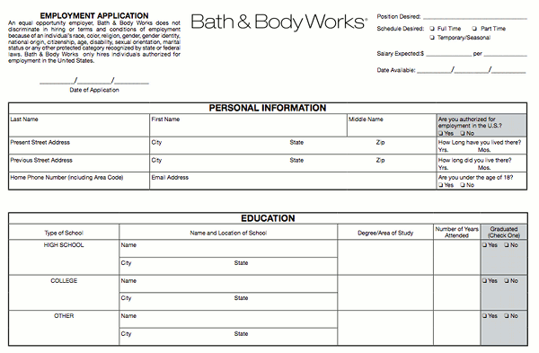 bed bath and body works application