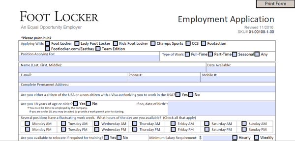 Champs sales job application