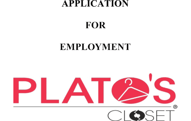 Plato's Closet pdf application