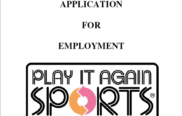 Play It Again Sports pdf application