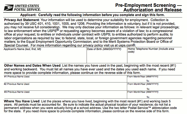 Application For Usps Job Benefits of Printing out the USPS Application