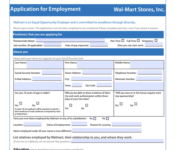 application status walmart credit card